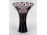 Gyönyörű virág díszes bordó kristály váza 25 cm