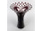 Gyönyörű virág díszes bordó kristály váza 25 cm