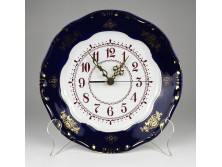 Régi Zsolnay Pompadour porcelán fali óra 26 cm