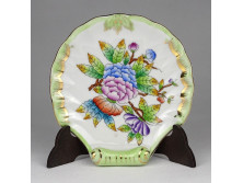 Herendi Viktória mintás porcelán kagyló alakú gyűrűtartó tálka