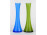 Fújt színezett mid century művészi üveg váza pár 20 cm
