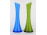Fújt színezett mid century művészi üveg váza pár 20 cm