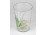 Antik festett gyöngyvirágos fújt üveg pohár
