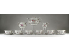 Régi virág mintás Zsolnay porcelán teáskészlet
