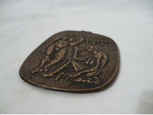 Percz János bronz plakett EMLÉKEZÉS VILLON