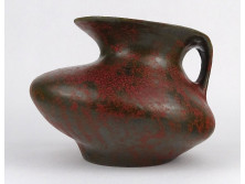 Régi iparművészeti művészi kerámia korsó alakú váza