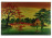 Régi festett vietnámi kép táblakép 30 x 44 cm