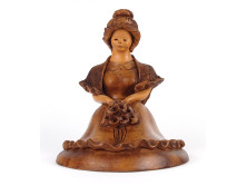 Fábián Zója ülő nő kerámia szobor 22 cm