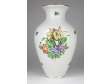 Régi 1964-es hibátlan virág mintás Herendi porcelán váza 23 cm