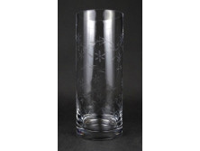 Nagyméretű csiszolt üveg váza 25 cm