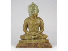 Faragott zsírkő Buddha szobor 13 cm