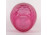 Antik rózsaszín lencsés fújt huta üveg váza 17 cm