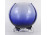 Antik színezett kék Moser üveg asztalközép kínáló gömb alakú tál cukros tál