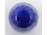 Antik színezett kék Moser üveg asztalközép kínáló gömb alakú tál cukros tál