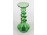 Régi fújt zöld muránói üveg váza díszváza 18 cm