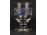 Régi vastagfalú kézzel festett fújt üveg pohár üveg kupa 12 cm