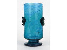 Erik Höglund skandináv fújt üveg váza üveg kupa 14 cm