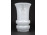 Fehérre színezett fújt skandináv stúdió üveg váza 18 cm
