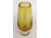 Borostyánsárga fújt művészi üveg váza 20 cm