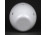 Fehérre színezett rétegelt fújt skandináv tojás alakú üveg váza 10.5 cm