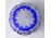 Kétrétegű kék csiszolt kristály gyűrűtartó tál