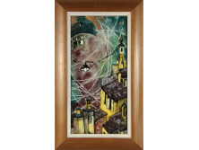 Fehér Margit : Belvárosi utca részlet 37 x 22 cm