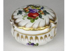 Bouquet de Fruits mintás barokkos Herendi porcelán bonbonier