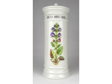 Hibátlan porcelán patika edény SALVA OFFICINALIS - Orvosi zsálya 25.5 cm
