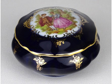 Aranyozott Imperia Limoges francia porcelán gyűrűtartó allegorikus jelenettel