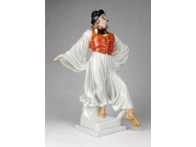 Herendi táncoló juhász betyár porcelán figura 29 cm