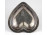 Antik szív alakú ezüstözött tálka 16.5 cm