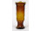 Régi magyal díszes üveg váza 20.5 cm