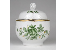 Erika mintás rózsás Hollóházi porcelán bonbonier