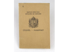 Magyar Királyság útlevél 1930