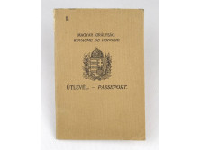 Magyar Királyság útlevél 1930
