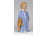 Régi pizsamás kislány medvével kerámia figura 17 cm