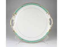 Antik nagyméretű kézzel festett porcelán tortatál 30.5 cm