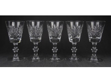 Gyönyörű kristály talpas konyakos Brandys pohár 5 darab 13.3 cm