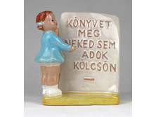 Könyvet még neked sem adok kölcsön kerámia 11 x 10 cm