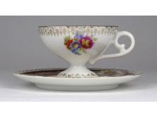 Régi jelenetes Altwien porcelán kávéscsésze