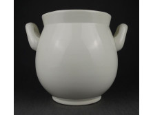 Régi jelzett Zsolnay jellegű Gránit kőcserép edény 22.5 cm