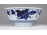 Jelzett kék-fehér kínai porcelán kézzel festett szőlő díszítéssel 7 x 15 cm