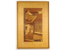 Radványi : Intarzia Tabán utcarészlet 35.5 x 24.5 cm