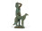 Radó Károly bronz kisplasztika : Női akt kutyával 18 cm