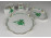 Zöld Apponyi mintás Herendi porcelán készlet dobozában 5 darab