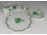 Zöld Apponyi mintás Herendi porcelán készlet dobozában 5 darab