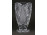 Csiszolt üveg talpas kristály váza virágváza 14.5 cm