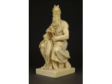 Michelangelo Buonarroti : Mózes műgyanta szobor 20 cm