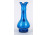 Gyönyörű művészi fújt kék üveg kiöntő váza 19.5 cm