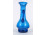Gyönyörű művészi fújt kék üveg kiöntő váza 19.5 cm